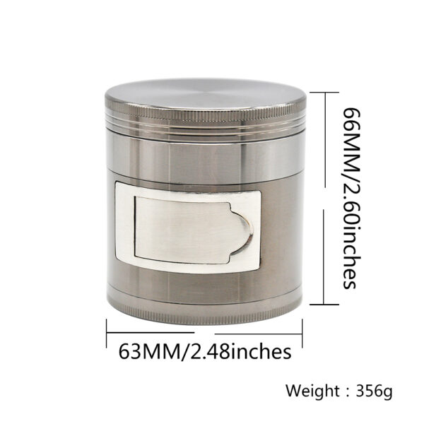 Młynek 63mm 4 części Okienko cynkowe - Image 7