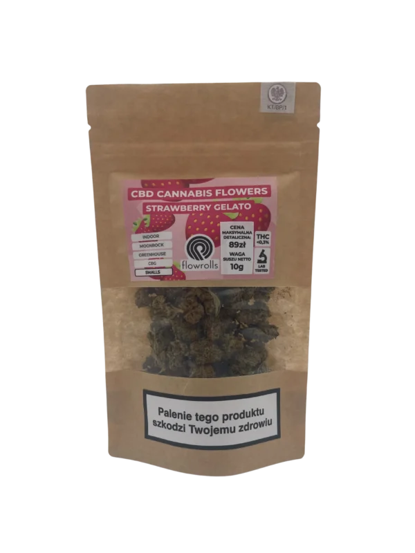 Susz Konopny CBD Strawberry Gelato z akcyzą - Image 3