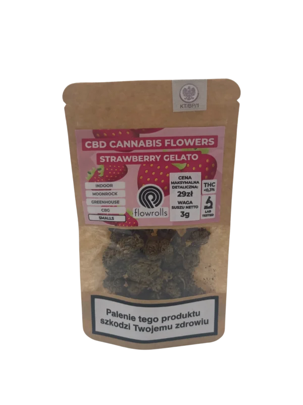 Susz Konopny CBD Strawberry Gelato z akcyzą - Image 4