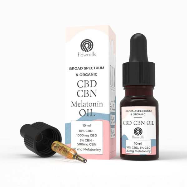 Olejek Konopny Full Spectrum CBD 10% + CBN 5% + Melatonina