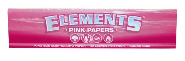 Bibułki bletki ELEMENTS PINK King Size Slim